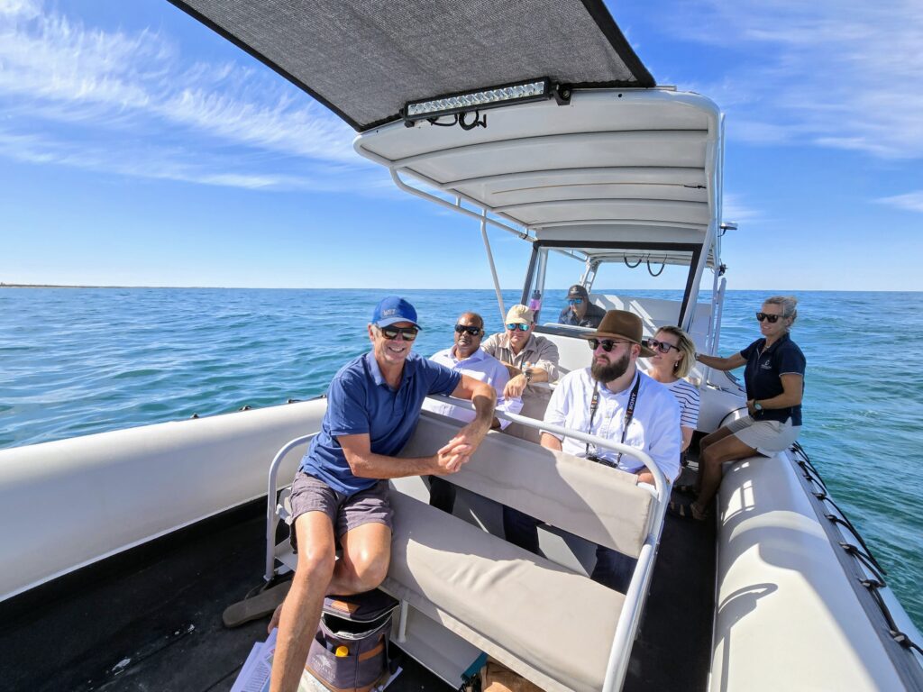 Meeting with Minister on Boat in Exmouth